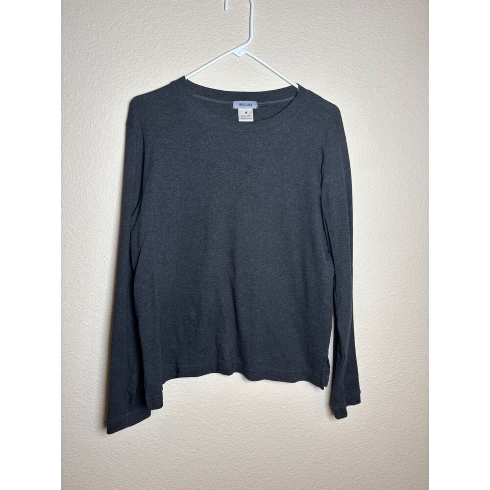 iridium womens cotton long sleeve teeshirt size M grey